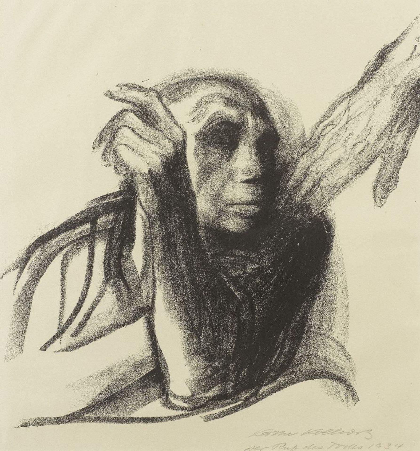 K&#196;THE KOLLWITZ (1867-1945) Der Ruf des Todes, from Tod, 1934 Sheet 51.3 x 43.8cm (20 3/16 x...