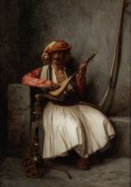 Jean-L&#233;on G&#233;r&#244;me (French, 1824-1904) The lute player