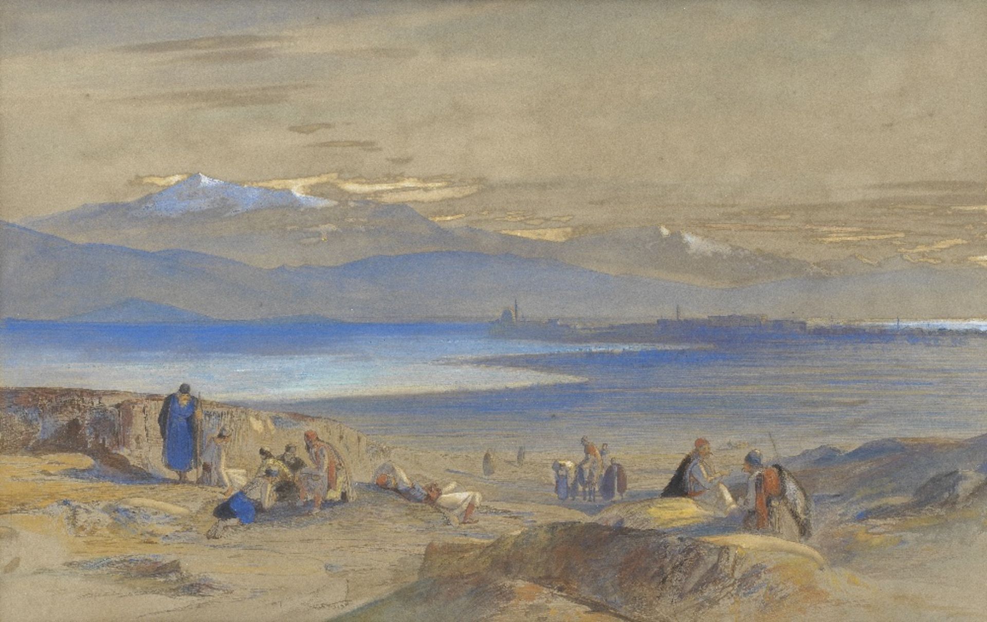 Edward Lear (British, 1812-1888) View of Janina