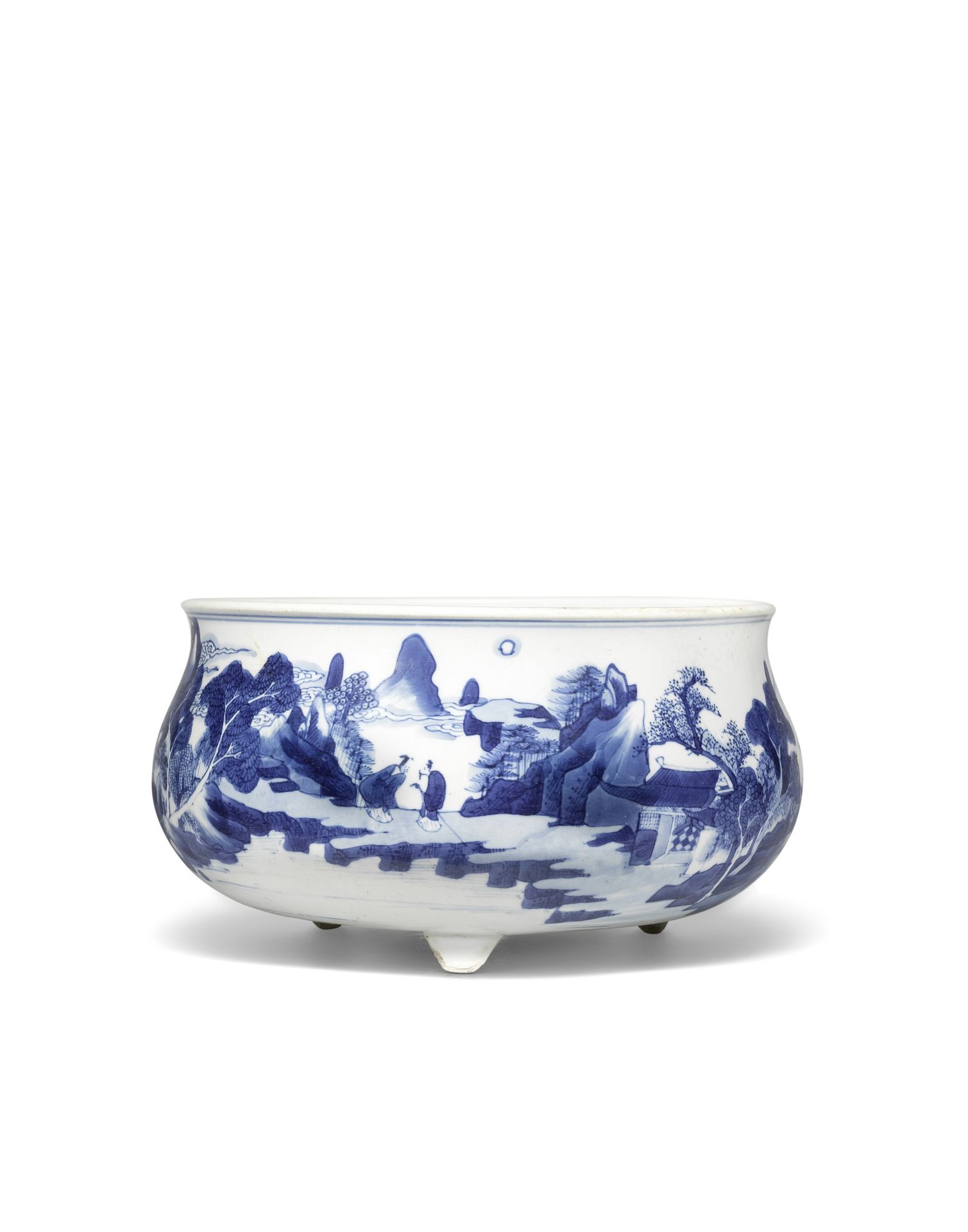 BR&#219;LE-PARFUM EN PORCELAINE BLEU BLANC &#201;poque Kangxi (1662-1722)