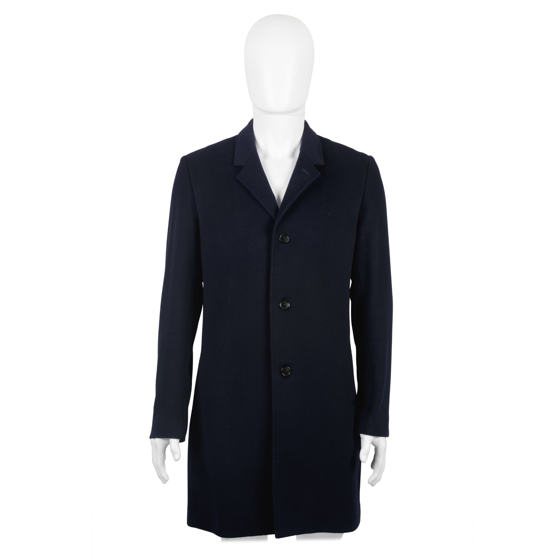 Dior Homme: a Navy Blue Cashmere Coat