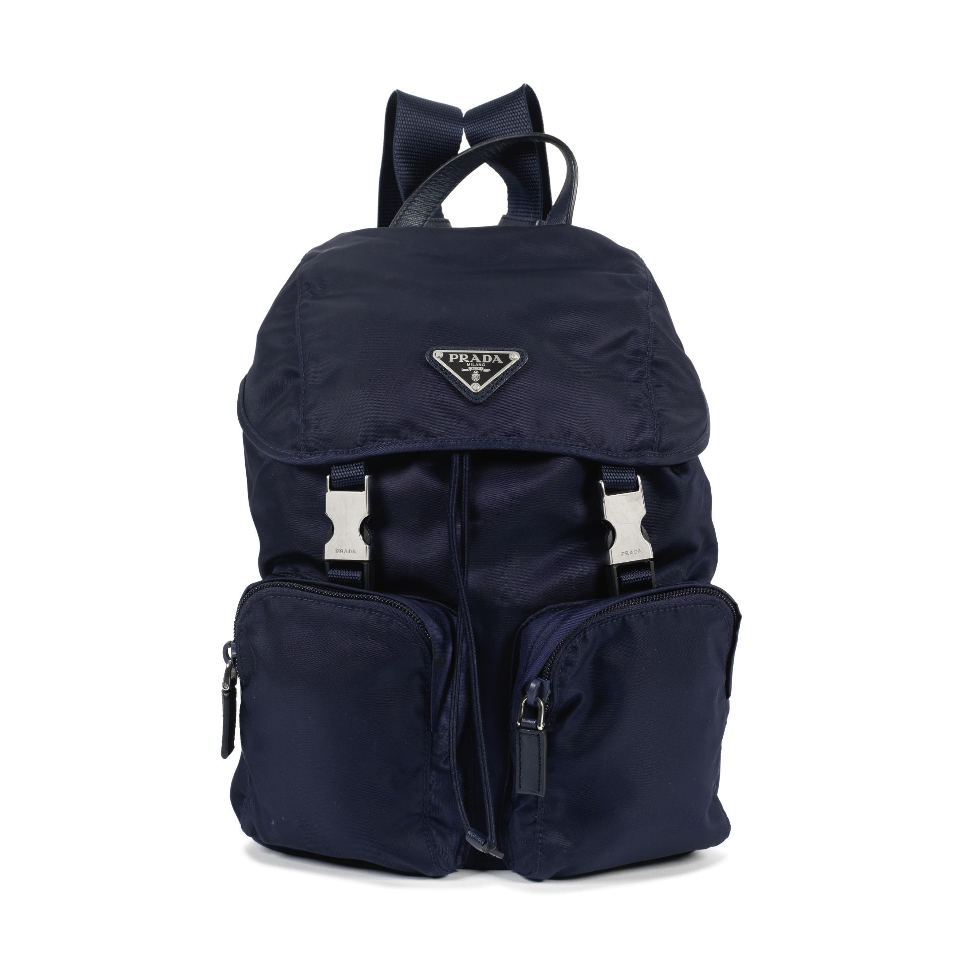 Prada: a Midnight Blue Nylon Mini Backpack