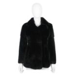 Dolce and Gabbana: a Black Rabbit Fur Jacket