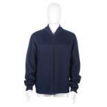 Lora Piana: a Men's Blue Baby Cashmere and Sheared Mink Storm System Jacket