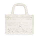 Christian Dior: a White Lace Micro Book Tote Limited edition 2022 (includes dust bag)
