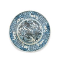 A LARGE BLUE AND WHITE SWATOW CHARGER 16th century