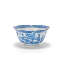 A BLUE AND WHITE 'KLAPMUTS' BOWL Kangxi six-character mark and of the period
