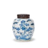 A BLUE AND WHITE 'THREE FRIENDS OF WINTER' JAR Kangxi (3)