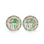 A NEAR PAIR OF FAMILLE VERTE DISHES Kangxi (2)
