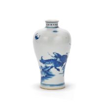 A BLUE AND WHITE VASE, MEIPING Kangxi
