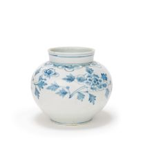 A BLUE AND WHITE JAR Korea, Joseon Dynasty, 19th century