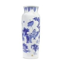 A BLUE AND WHITE SLEEVE VASE Chongzhen