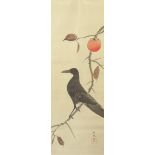 SAKAI HOSHUKU (1878-1956) Crow and Persimmon Taisho (1912-1926) or Showa (1926-1989) era, 1920s/...