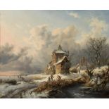 ATTRIBUE A FREDRIK MARINUS KRUSEMAN (1816-1882) Paysage enneig&#233;