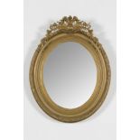 Paire de miroirs en bois dor&#233;. Style Louis XVI, 19e si&#232;cle
