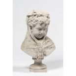 ANTONIO ARGENTI (1845-1916) Buste de jeune fille au ch&#226;le