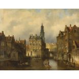 JACQUES-FRANCOIS CARABAIN (1834-1933) Vue d'Amsterdam
