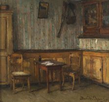 DAVID OYENS (1842-1902) Int&#233;rieur