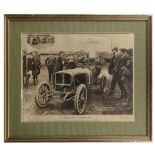 'Grand Prix des Voiturettes 1908', a photogravure signed by Louis Delage,