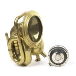 A L'Autovox brass double-twist bulb horn, French, patented 1908, ((2))