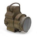 A Salsbury-Flario self-contained acetylene headlamp,