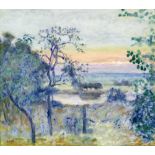 Pierre Bonnard (French, 1867-1947) Paysage de brume, le soir, sur la Seine (Vernon) framed 80.0 ...