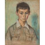 Stanis&#322;aw Ignacy Witkiewicz (Polish, 1885-1939) Portrait of a Boy, framed 65.0 x 51.7 x 3.5...