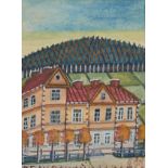 Nikifor (Polish/Hungarian, circa 1893-1968), also called Nikifor Krynicki A Countryside Villa in...