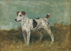 John Emms (British, 1843-1912) A Russell Terrier