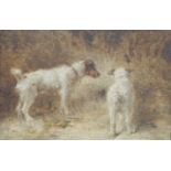 Richard S. Moseley (British, active 1862-1893) English Terriers - 'Taking Their Pleasure Serious...
