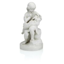 A Copeland 'Art Union of London' Parian figure titled 'Go To Sleep' Late 19th century