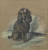 Lucy Dawson (British, 1875-1954) Poodles each 25 x 22.5cm (9 13/16 x 8 7/8in). (2)