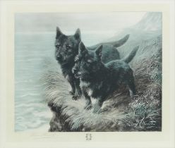 Lilian Cheviot (British, 1876-1936) Two Scotties image 38 x 45.5cm (14 15/16 x 17 15/16in). (pub...