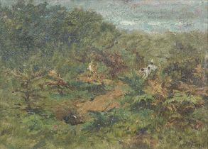 John Emms (British, 1843-1912) Hare Going to Ground