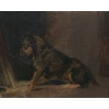 John Phillip RA HRSA (British, 1817-1867) Poised - A Terrier