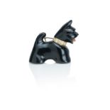 An onyx and gem-set Scottie dog brooch