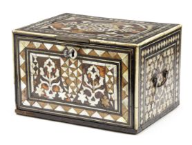 An Ottoman tortoiseshell and mother-of-pearl inlaid cabinet Turkey, 18th century