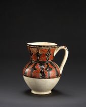 A large Nishapur slip-painted pottery jug Persia, 10th Century