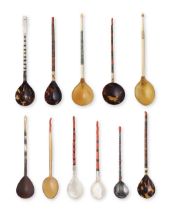 A group of eleven Ottoman Sherbet spoons Turkey, 19th Century(11)