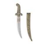An Ottoman silver-mounted dagger with jade grips Turkey, dated AH 1113/ AD 1701-2