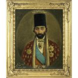 A Qajar official, perhaps a member of the Supreme Consultative Council of Nasr al-Din Shah Qajar...