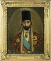 A Qajar official, perhaps a member of the Supreme Consultative Council of Nasr al-Din Shah Qajar...