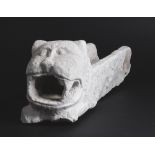 A carved marble waterspout in the form of a lion Probably Sicily, 12th Century