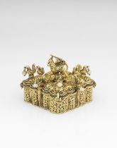 A gold and silver-gilt pandan taken at the Siege of Seringapatam South India, 18th Century