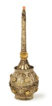 An Ottoman coral-mounted gilt-silver filigree rosewater sprinkler (gulabdan) Turkey, 18th Century