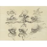 Sakti Burman (B.1935) Untitled (Six Dancing Figures)