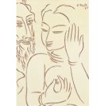George Keyt (1901-1993) Untitled (Bearded Man & Woman)