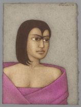 Shanti Panchal (B. 1951) Untitled (Young Lady)