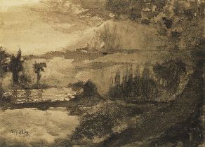Rabindranath Tagore (1861-1941) Untitled (West Bengal Landscape)