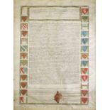 MAGNA CARTA, PRINTED ON VELLUM By Permission of [...the named...] Trustees of the Cottonian Libr...